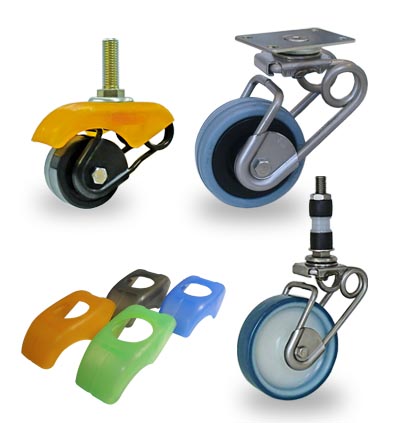 Shock Absorbing Castors V-Torsion spring type-