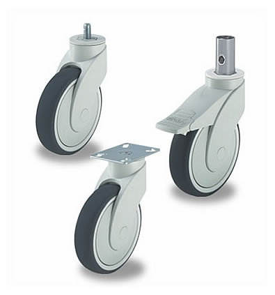 Synthetic Castors  steel/steel stainless