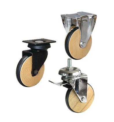 Wooden Wheel Castors