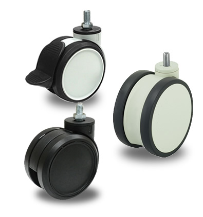Synthetic Tiwn Wheeled Castors