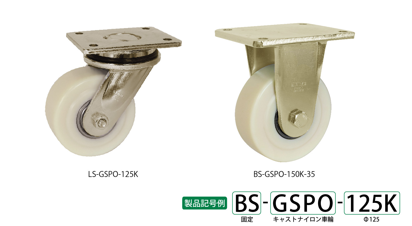 2種類選べる シシク 低床重荷重用双輪キャスター自在80径(×1個) LSDGSPO80K 物流、運搬用