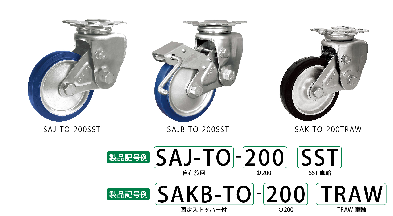 シシク 緩衝キャスター 自在 200径 スーパーソリッド車輪 SAJ-TO-200SST シシクSISIKUアドクライス(株) - 2