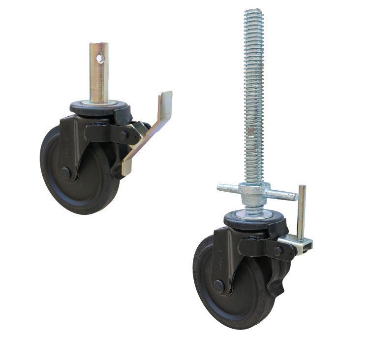 足場用自在キャスタ～ブラックライン～