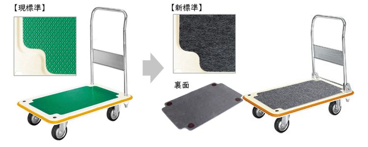 台車荷台面マット「プロテクションマット」標準化